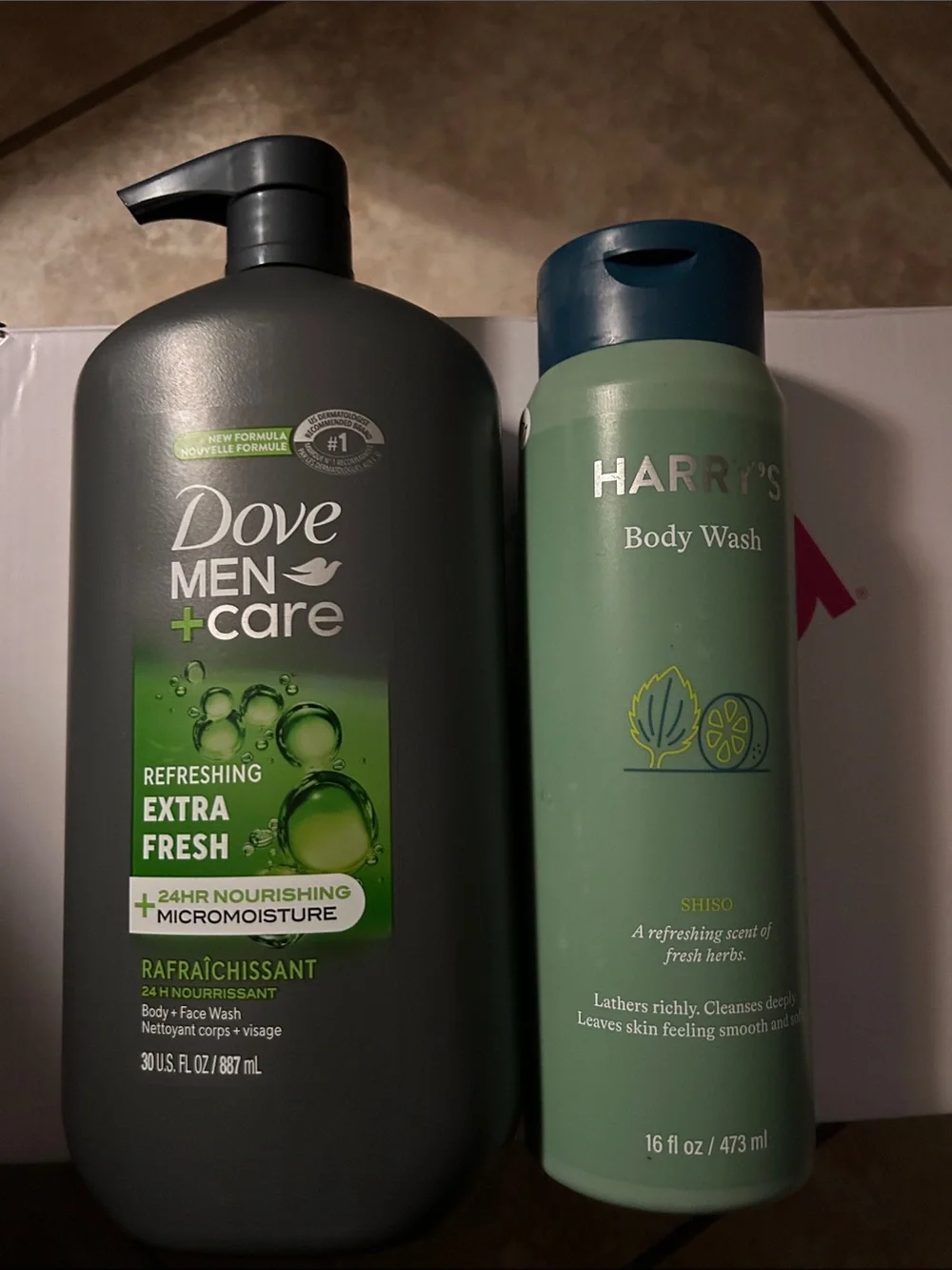 Dove Men+Care & Harry's Shiso Body Wash Bundle — Gray and Light Green